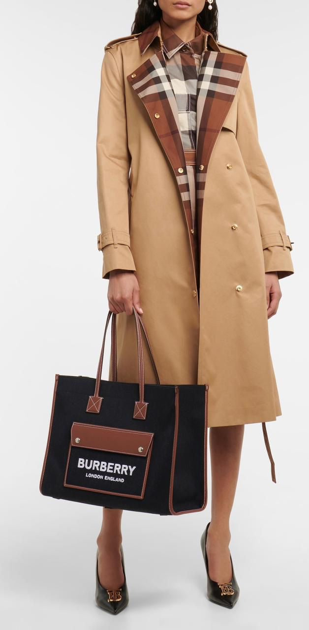 Burberry Canvas Freya Tote