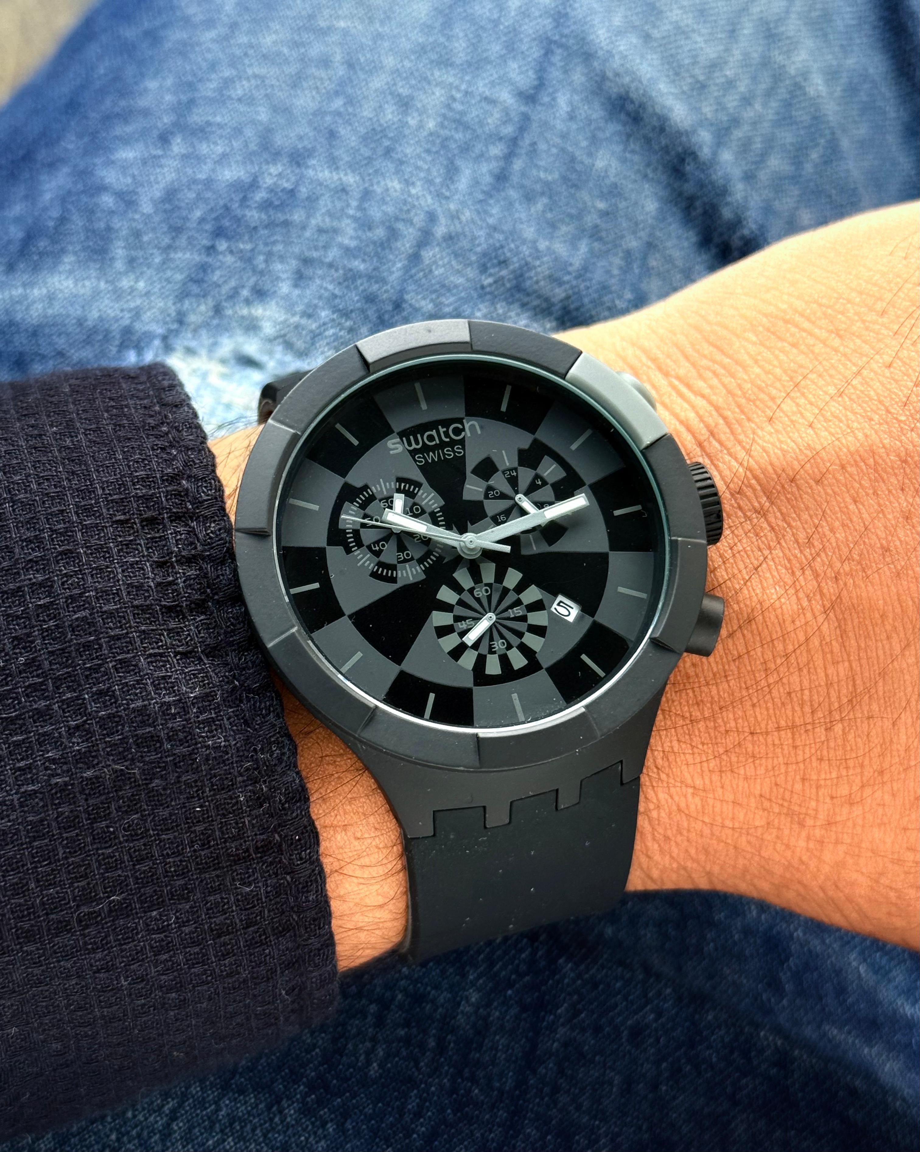 Swatch Checkpoint Black Chronograph