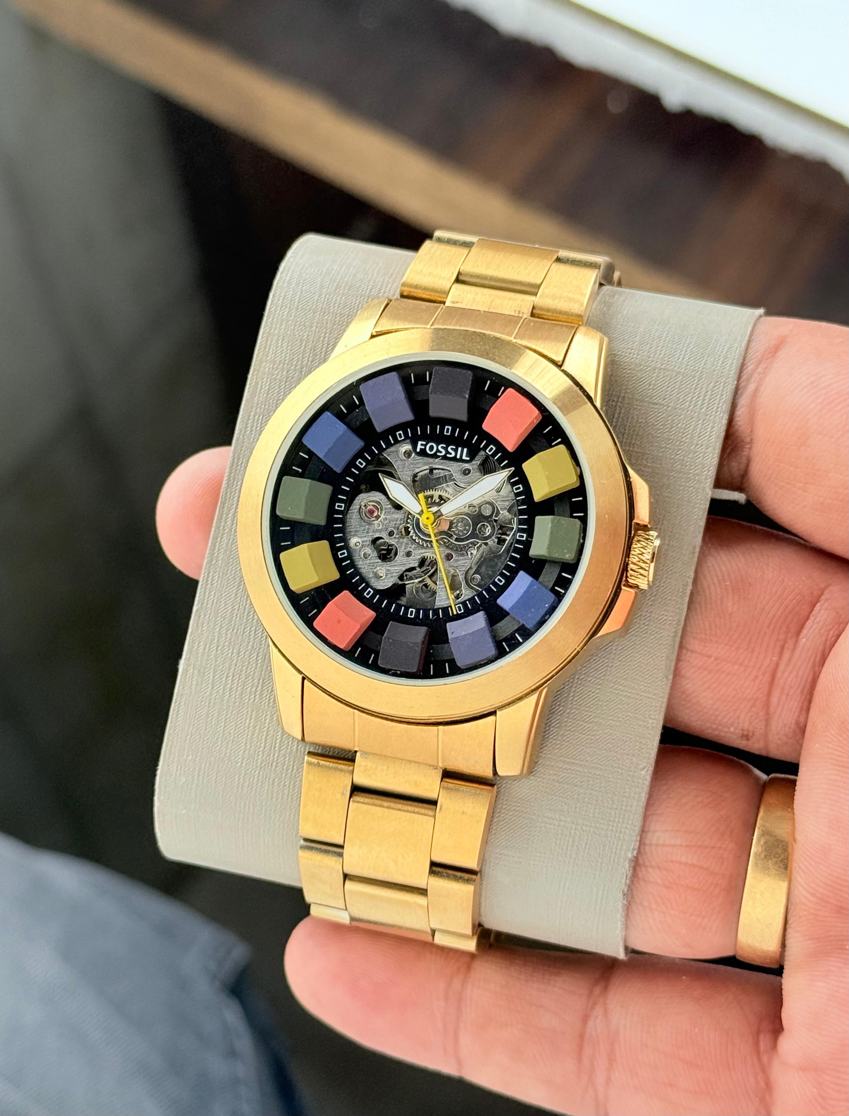 Fossil Grant Automatic Multicolour Skeleton Dial Series