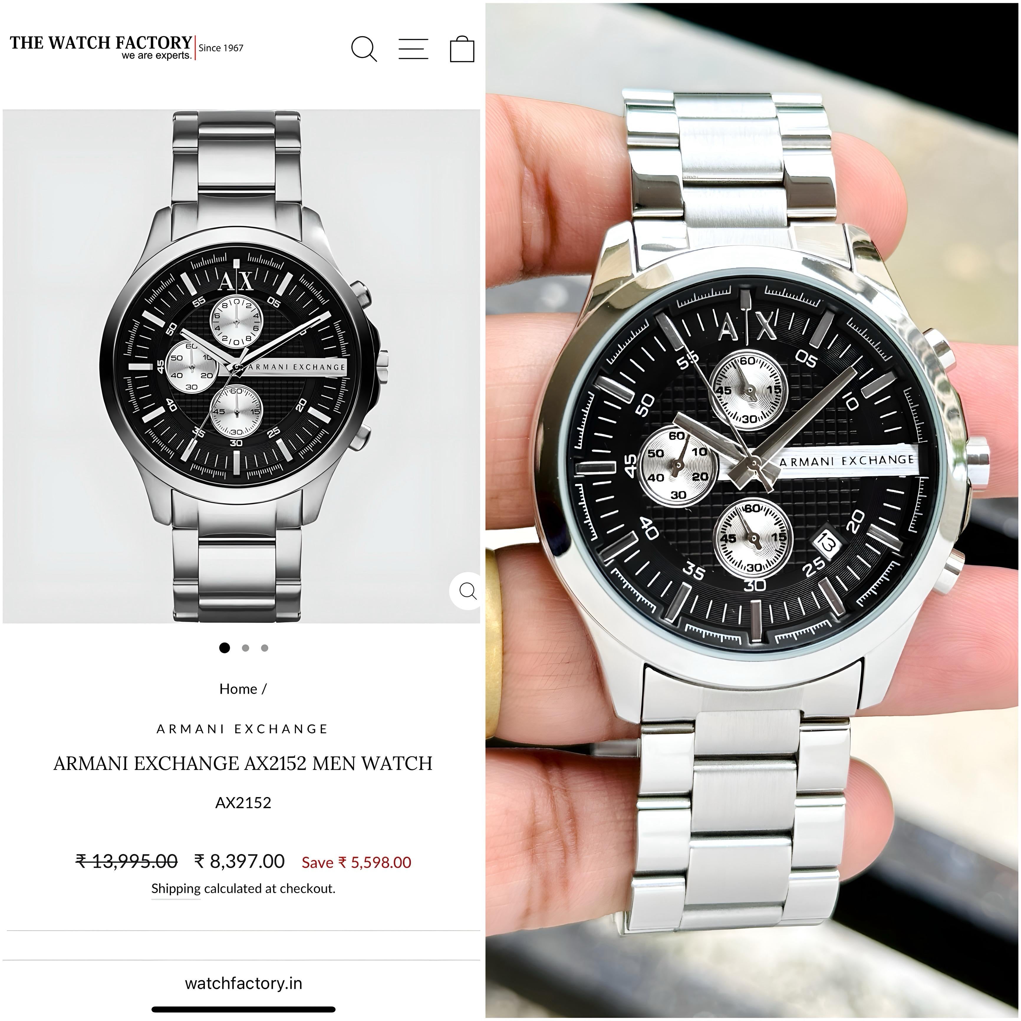 Armani Exchange Men's Stainless Steel Chronograph