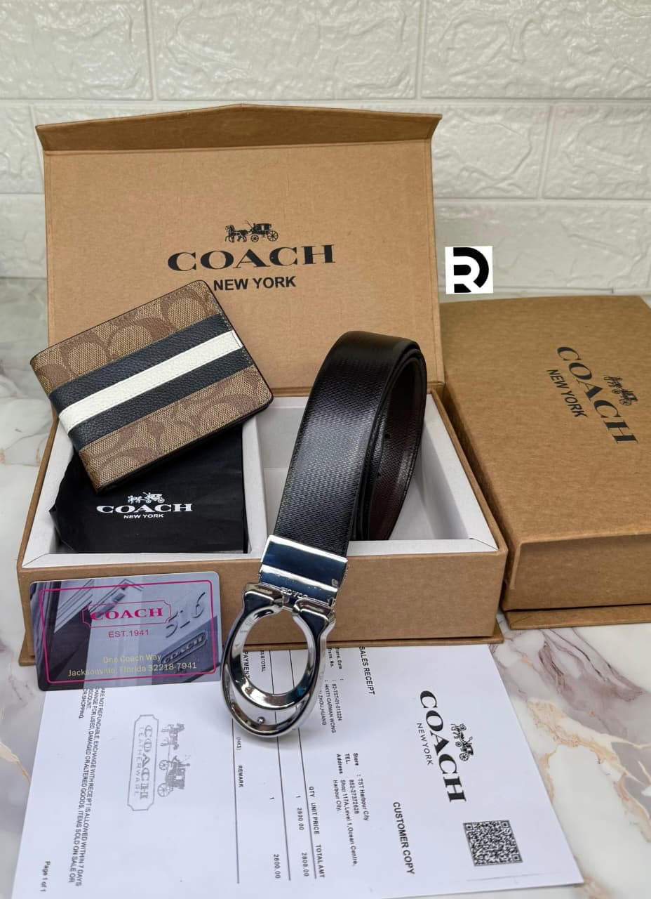 Coach Wallet & Reversible Belt Combo