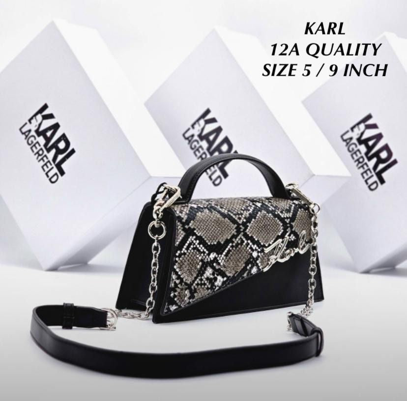 Karl Lagerfeld Signature Leather Bag
