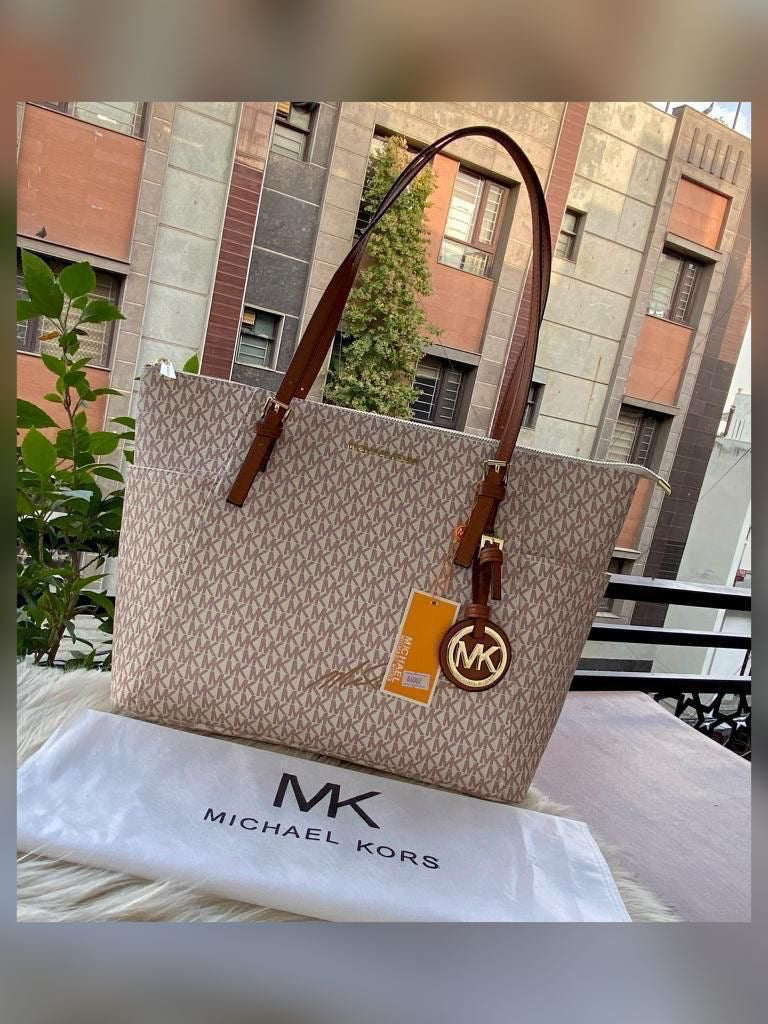 Michael Kors Signature Side Pocket Tote Bag