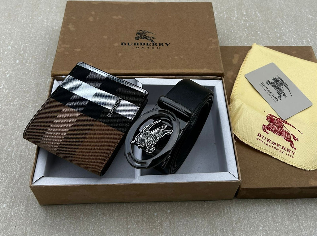 Burberry Wallet & Belt Combo
