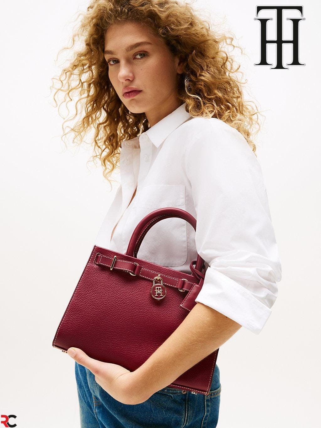 Tommy Hilfiger American Icon Leather Tote Bag