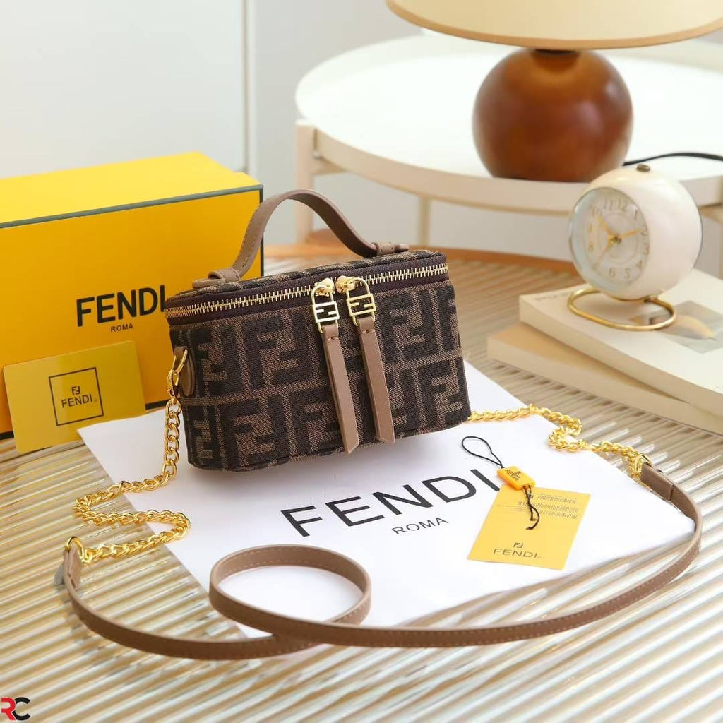 Fendi Monogram Quilted Vanity Nappa Bag