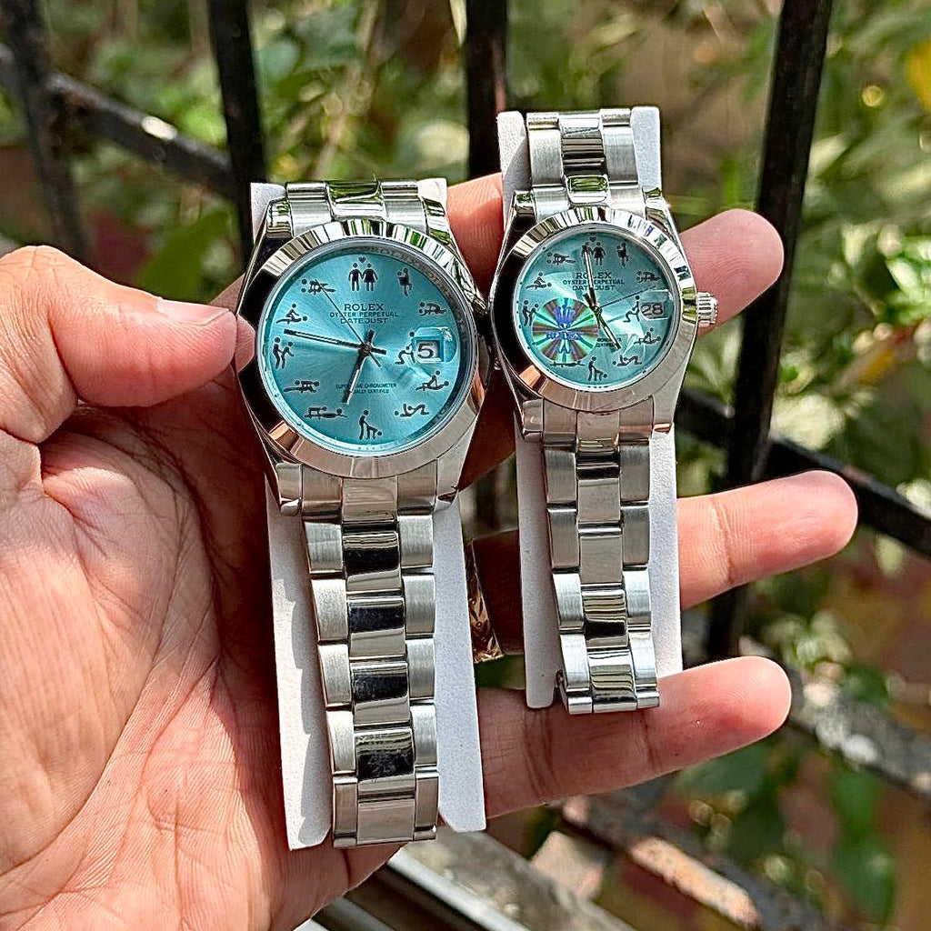 Rolex Tiffany Blue Couple Watch