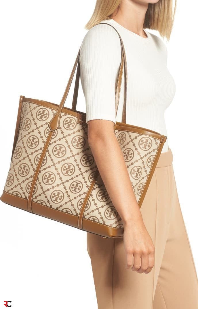 Tory Burch Perry Jacquard T Monogram Tote Bag