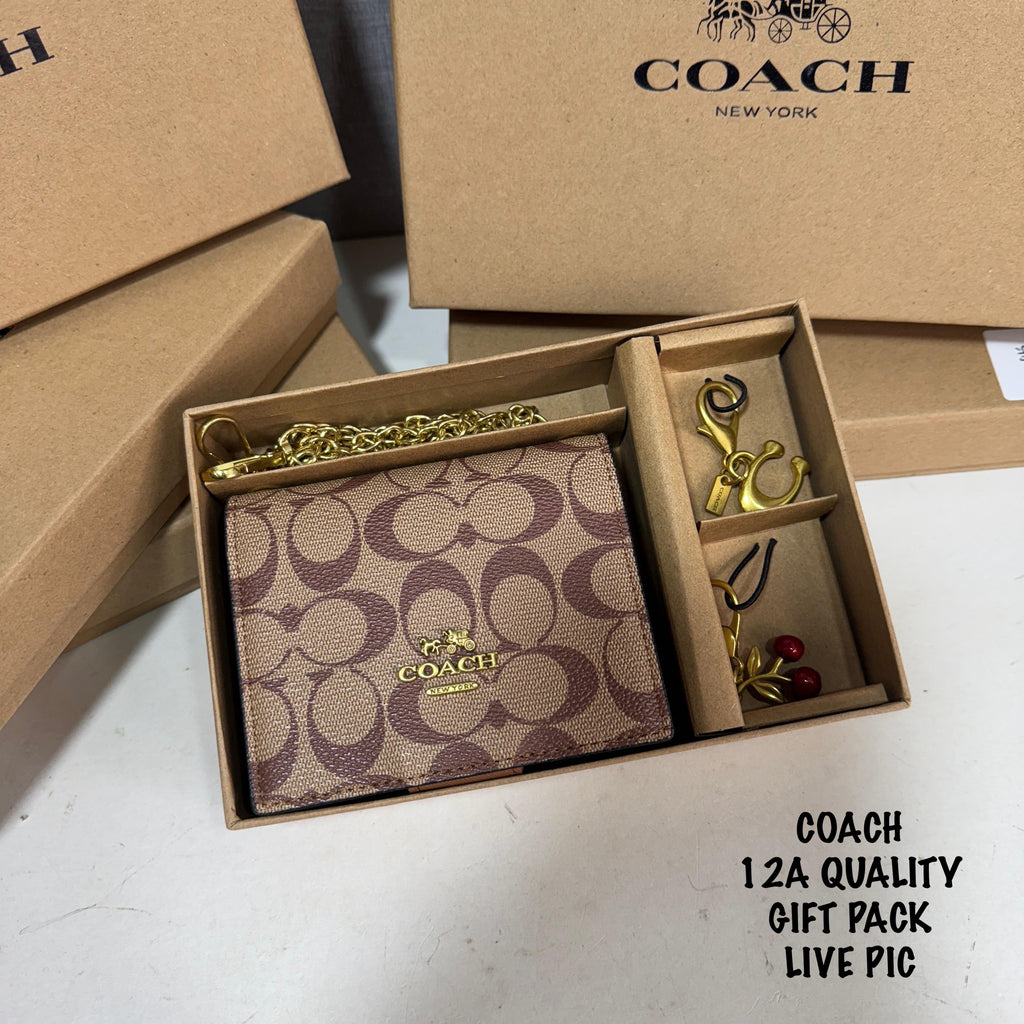 Coach Mini Wallet With Metal Sling