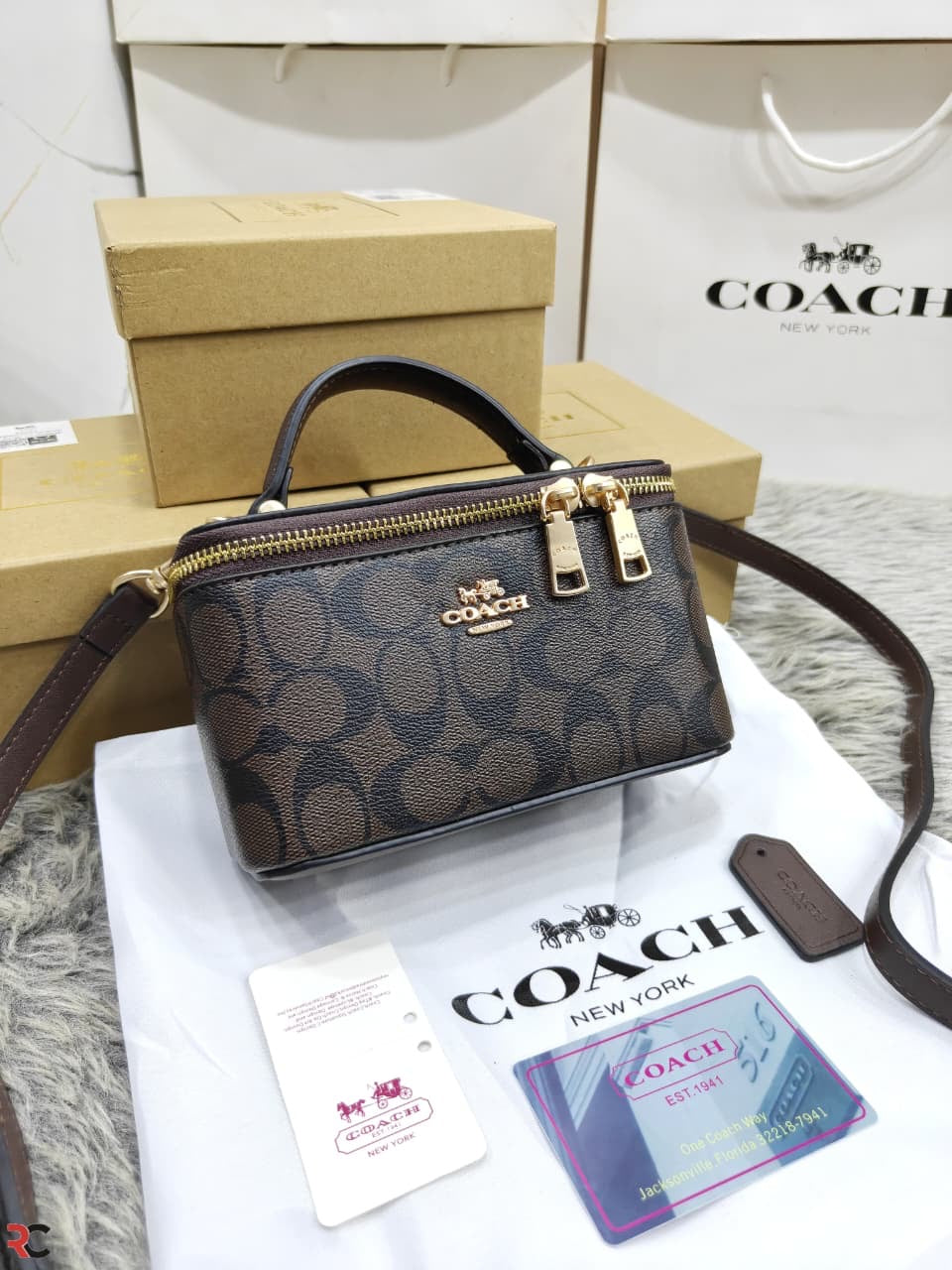 Coach Signature Canvas Vanity Bag