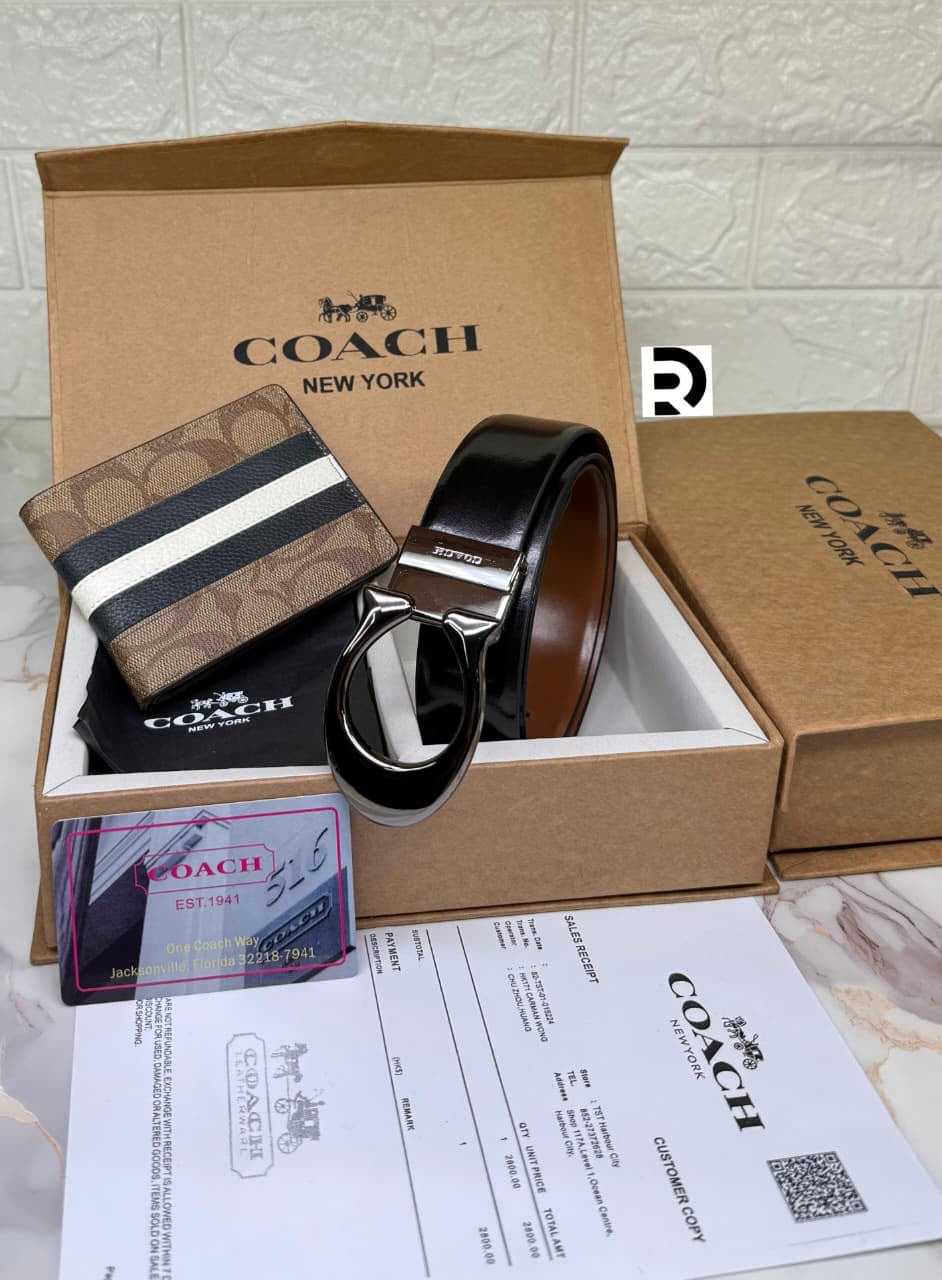 Coach Wallet & Reversible Belt Combo