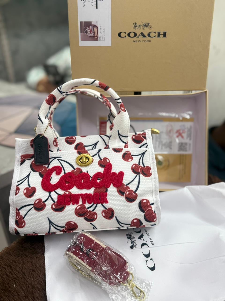 Coach Furry Mini Tote Bag