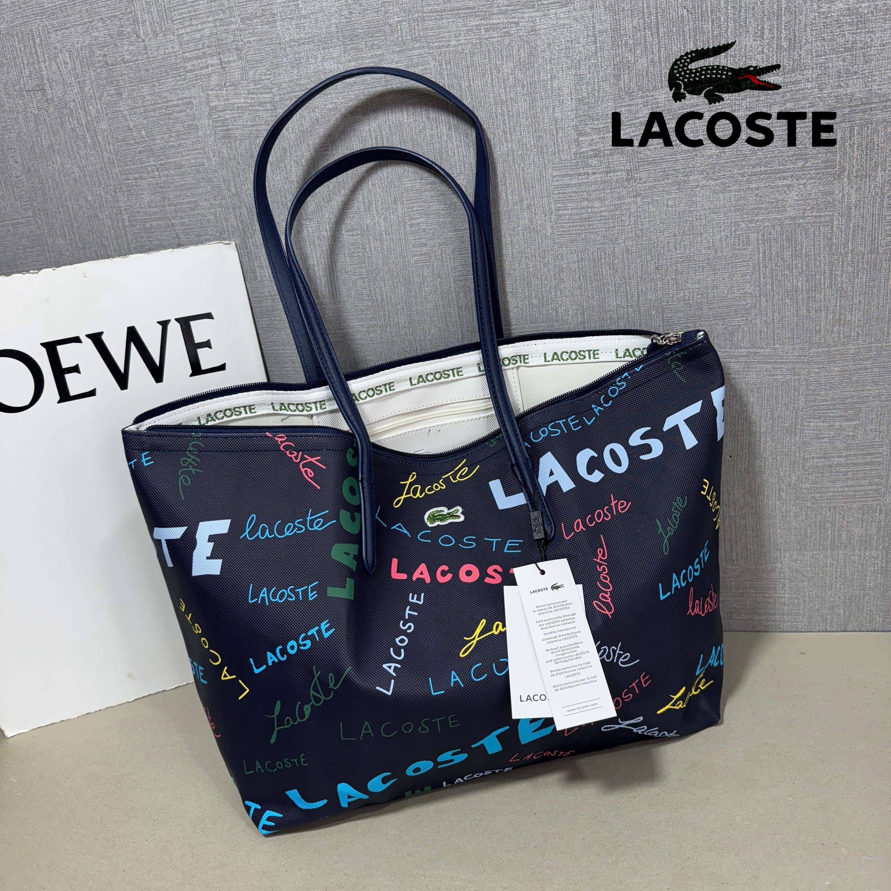 Lacoste Large Zip Tote Bag