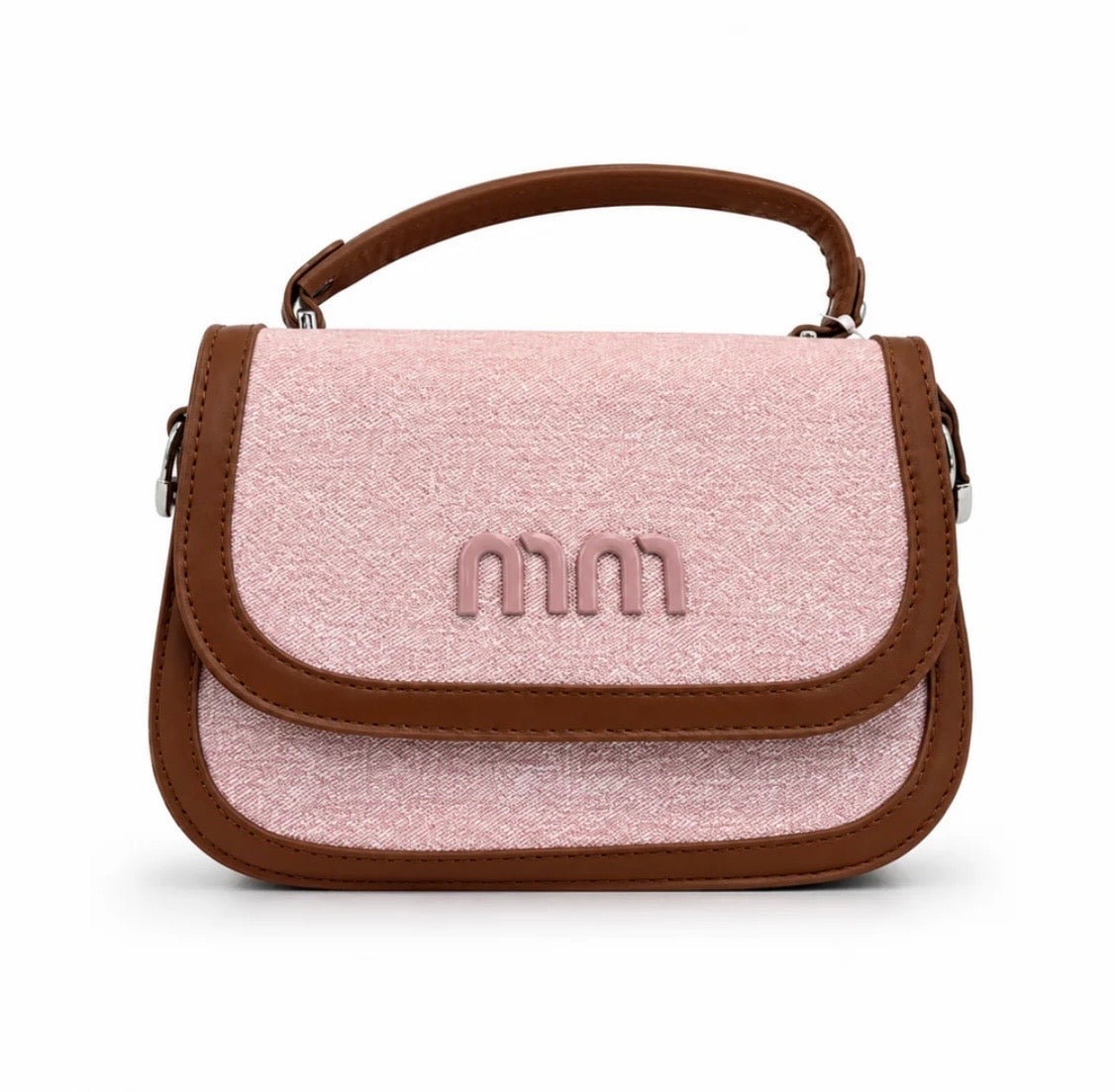Pink Canvas Mini Top Handle Bag