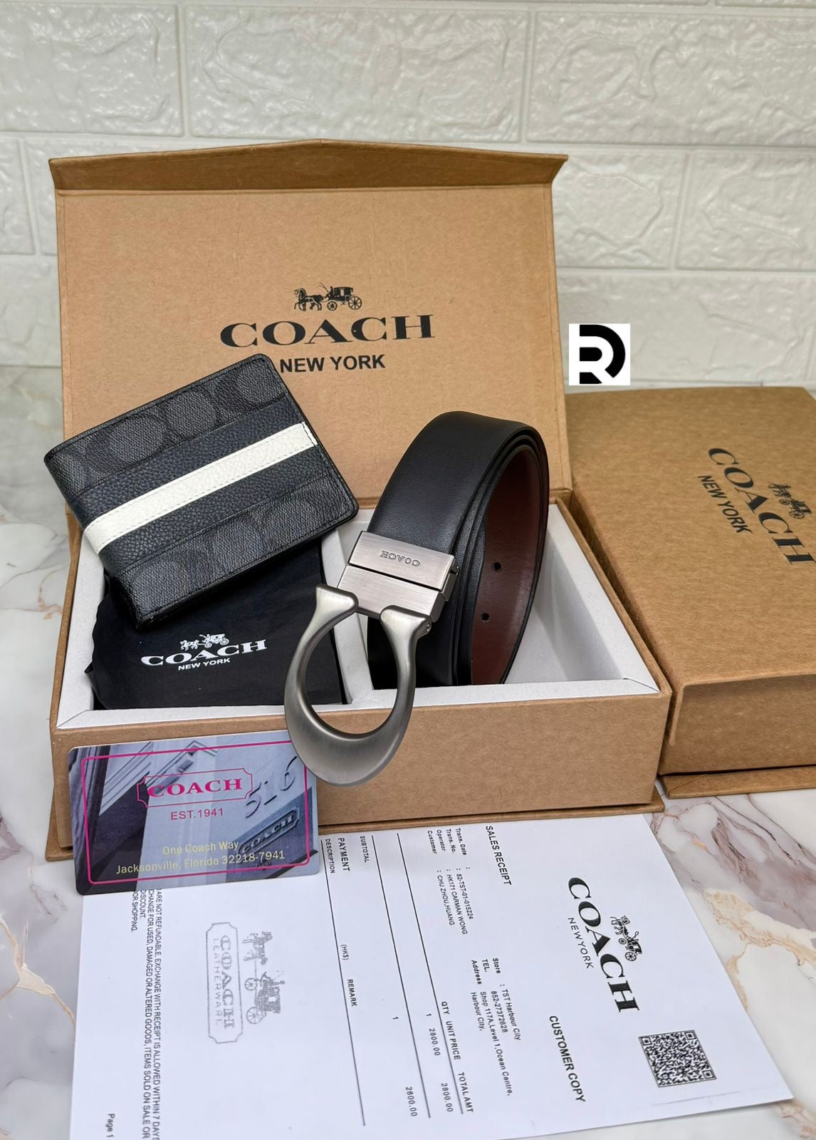 Coach Wallet & Reversible Belt Combo