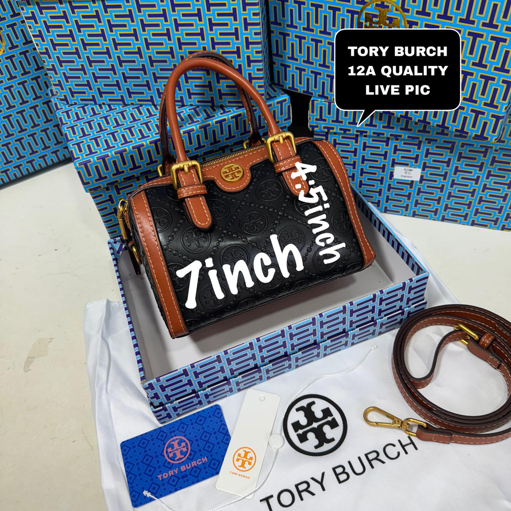 Tory Burch T Monogram Barrel Bag