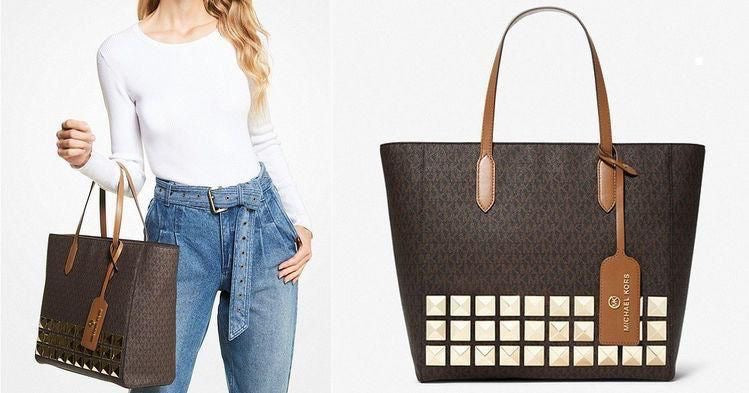 Michael Kors Sinclair Large Studded Logo Tote Bag