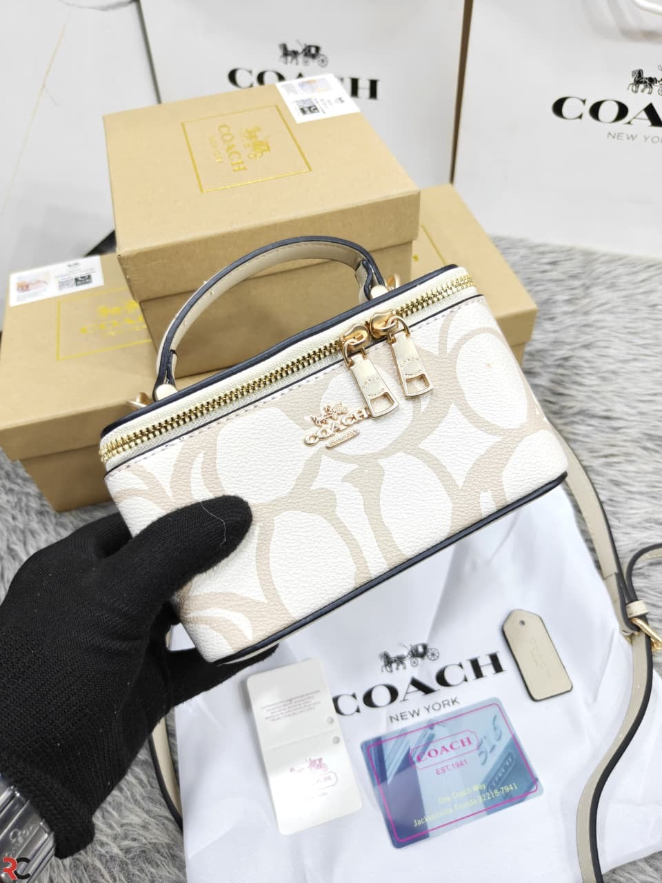 Coach Signature Canvas Vanity Bag