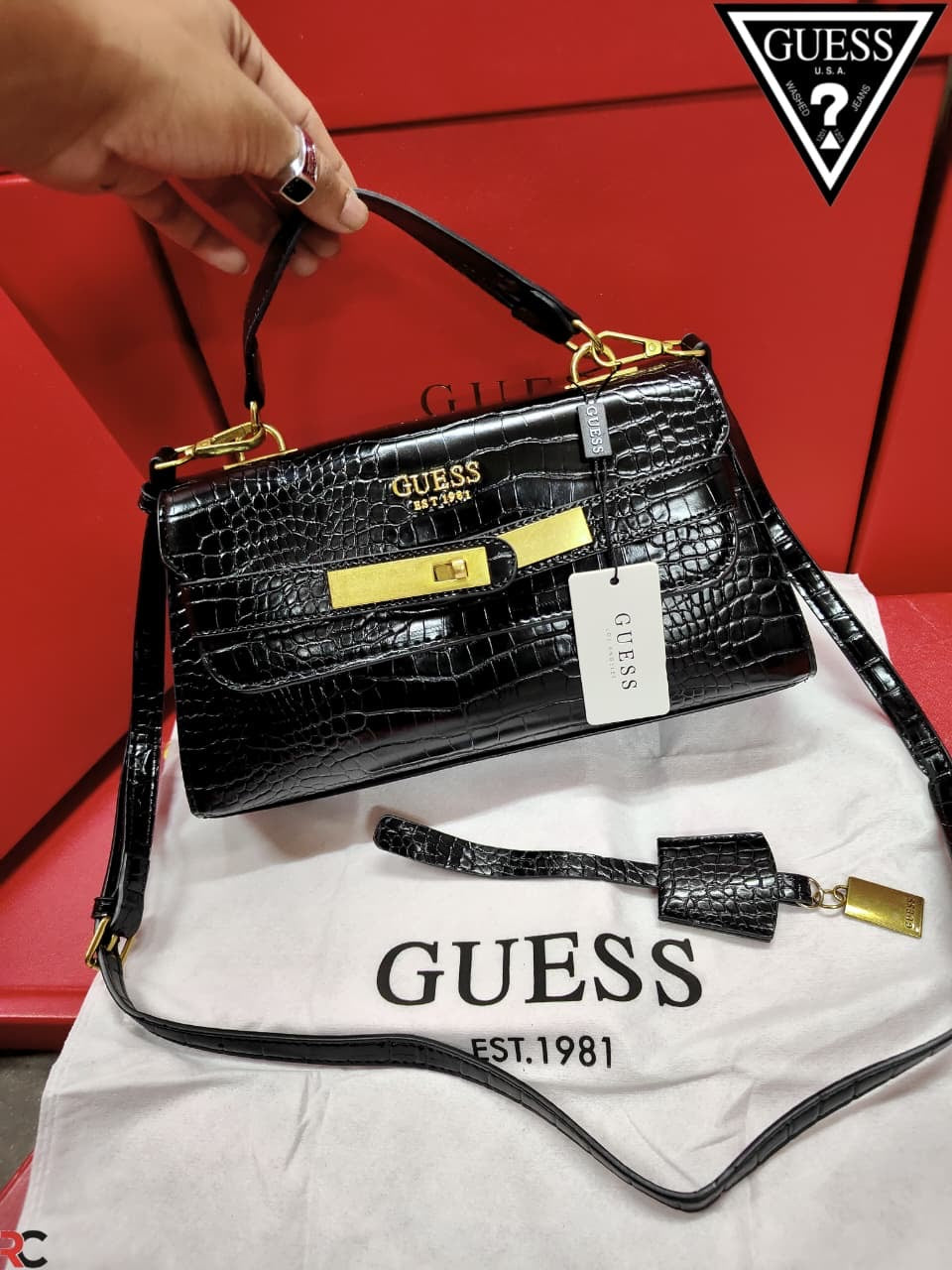 Guess Crocodile Embossed Texture