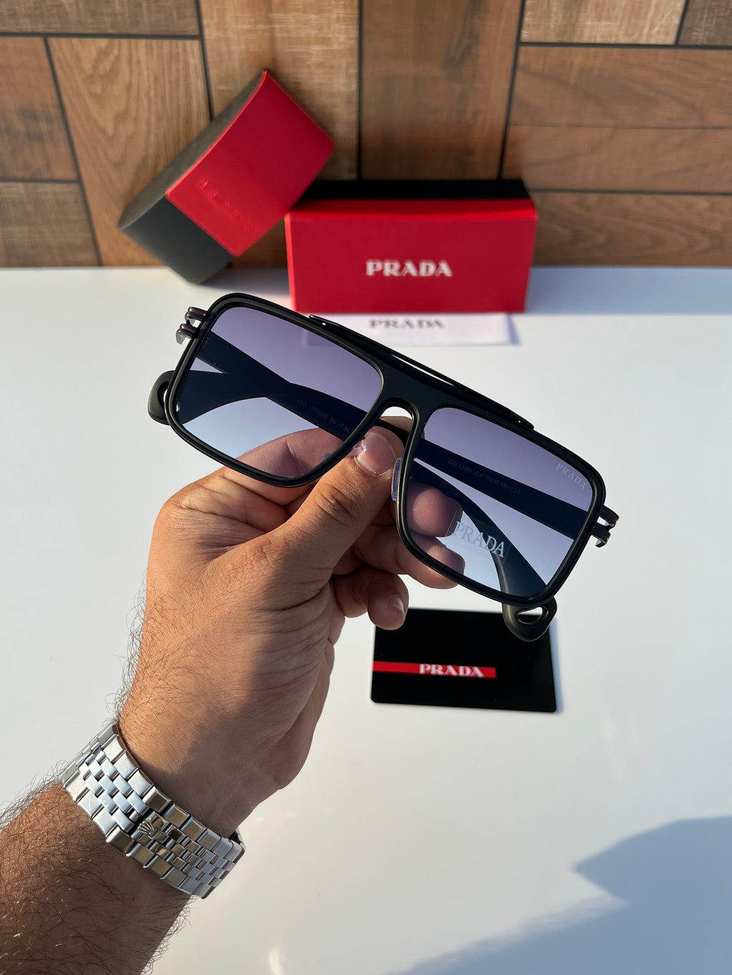 Prada Black Blue Sunglasses