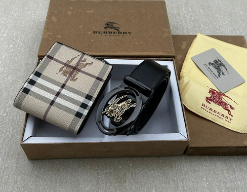 Burberry Wallet & Belt Combo