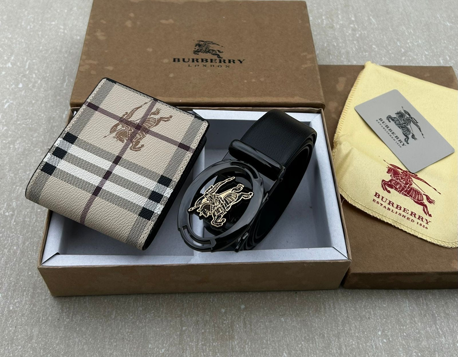 Burberry Wallet & Belt Combo