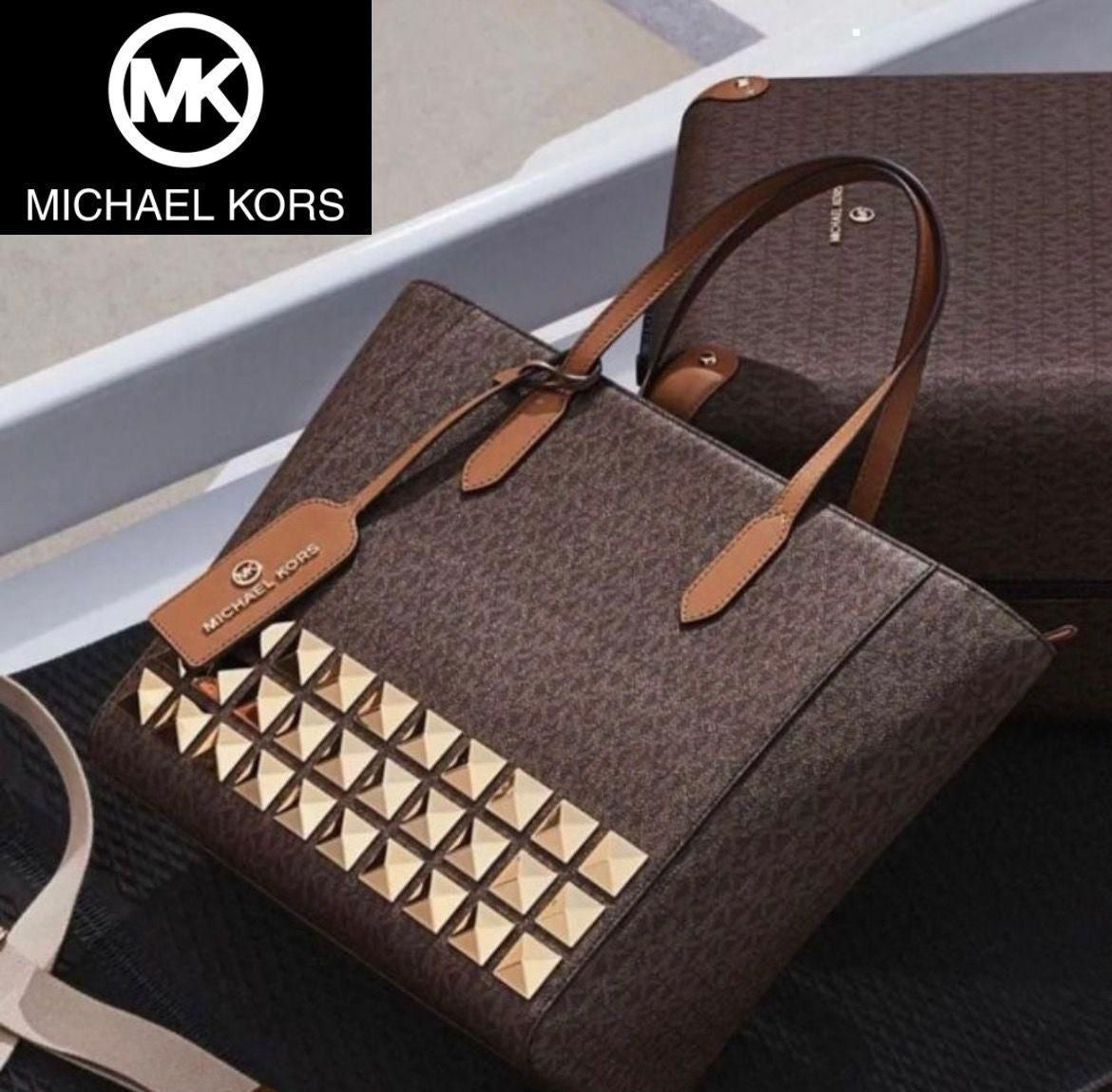 Michael Kors Sinclair Large Studded Logo Tote Bag