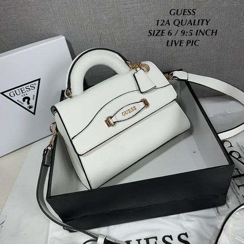 Guess Emera Logo Top Handle Flap