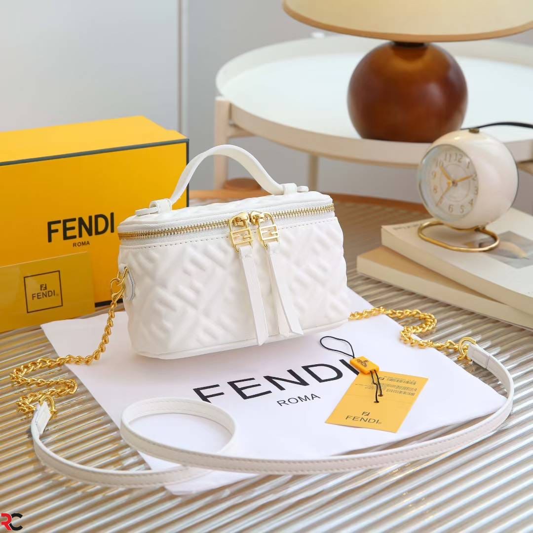 Fendi Monogram Quilted Vanity Nappa Bag