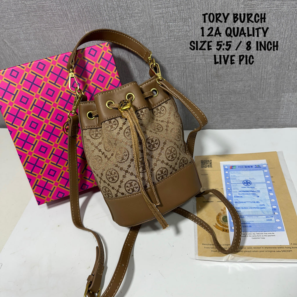Tory Burch Monogram Jacquard Bucket Bag