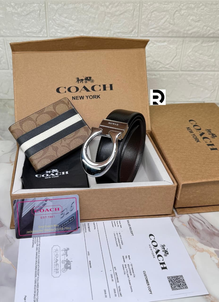 Coach Wallet & Reversible Belt Combo