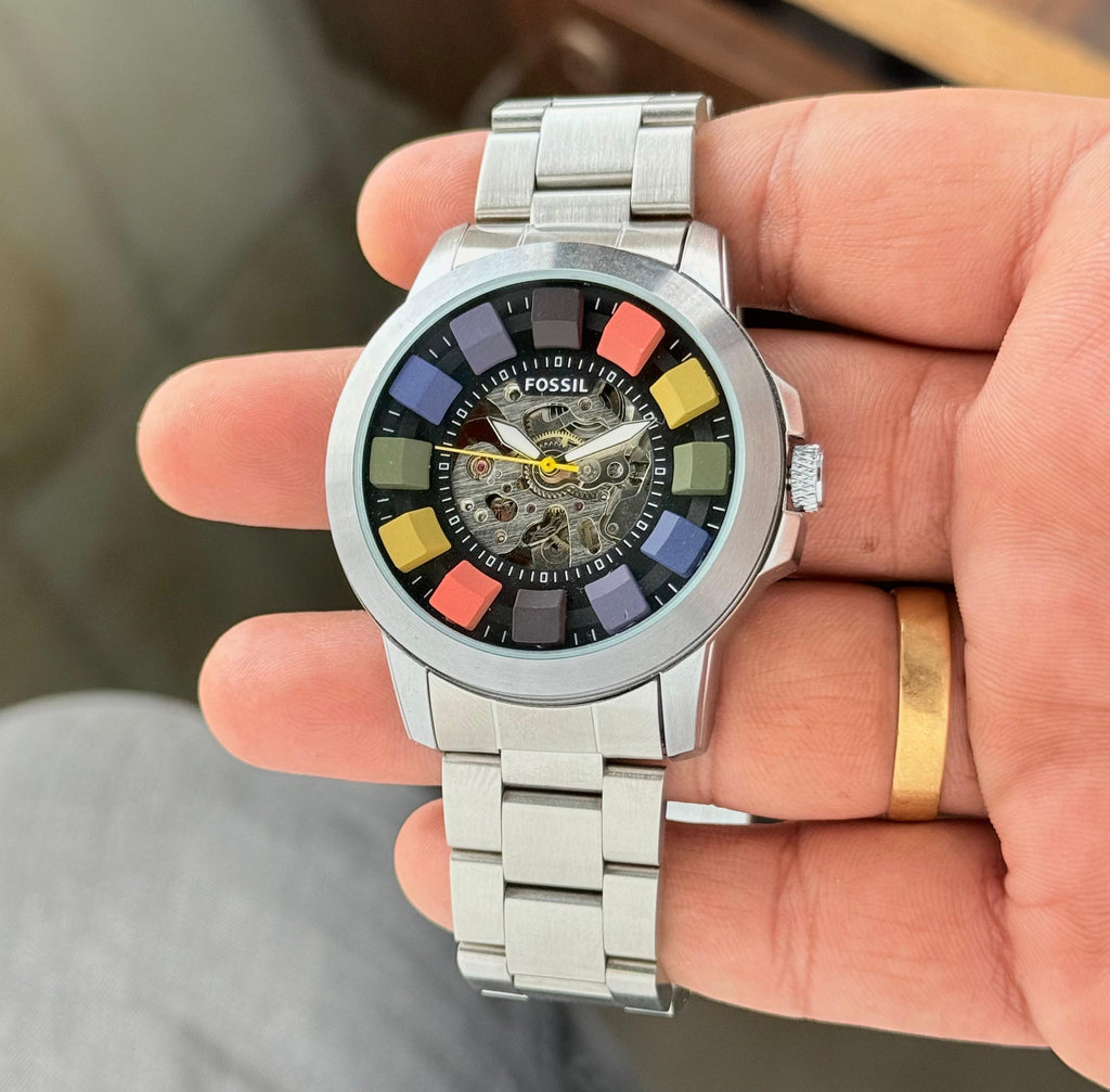 Fossil Grant Automatic Multicolour Skeleton Dial Series