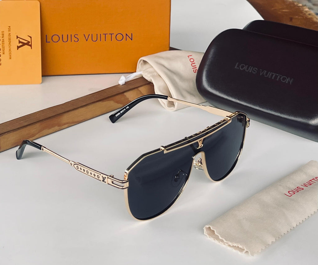 Louis Vuitton Gold Black Sunglasses