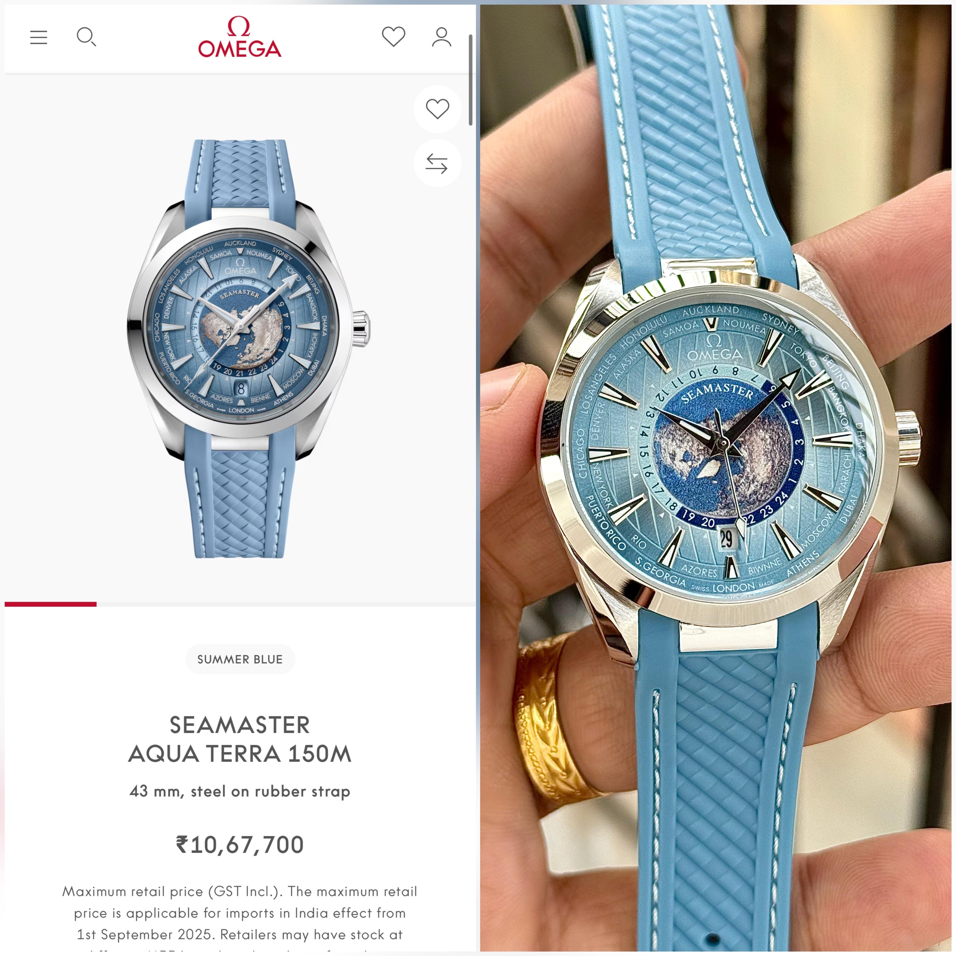 Omega Aquaterra Worldtimer