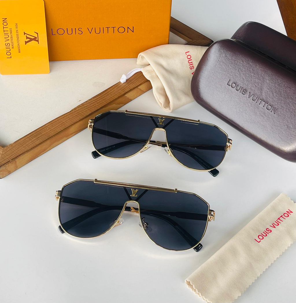 Louis Vuitton Gold Black Sunglasses