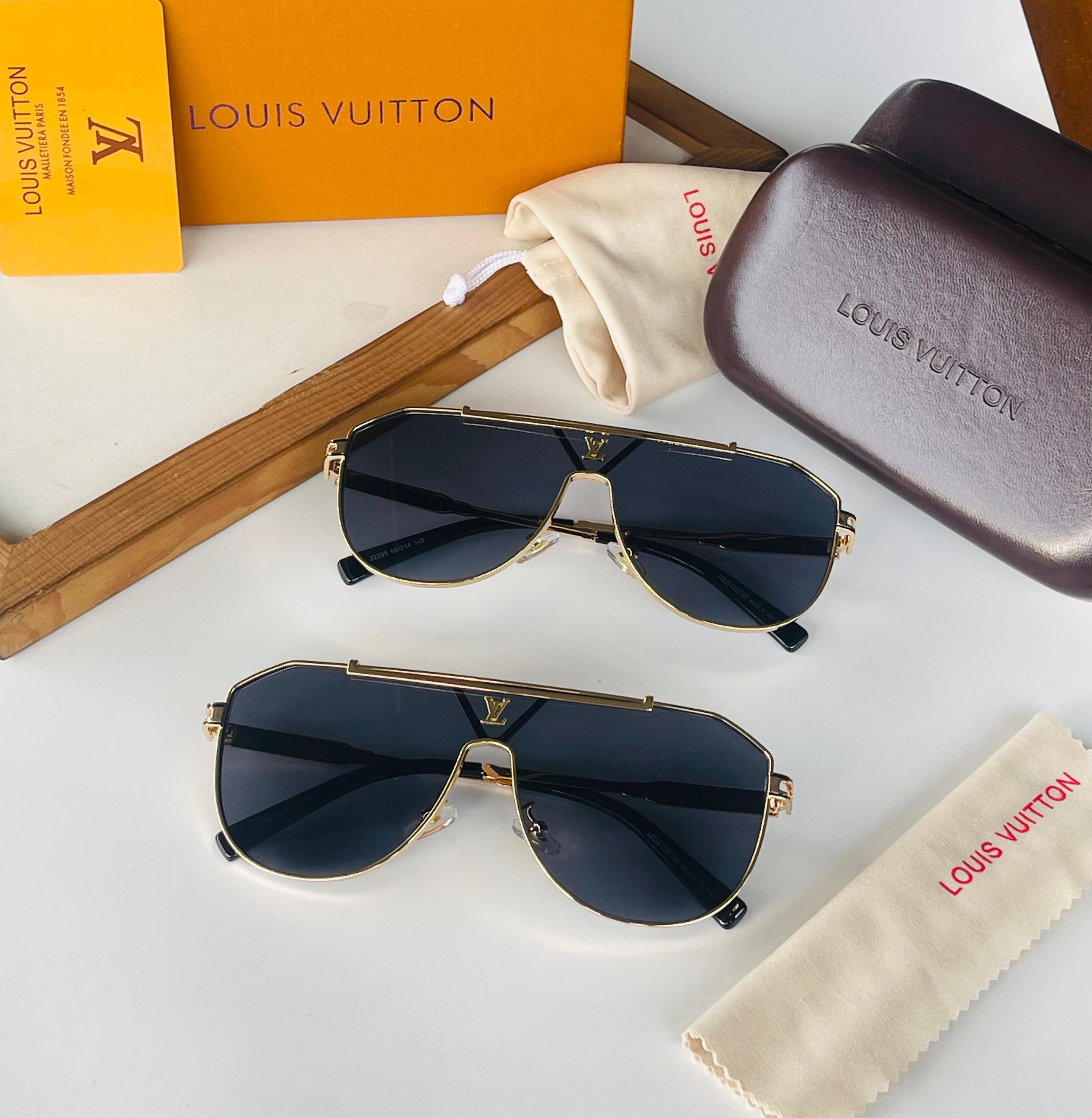 Louis Vuitton Gold Black Sunglasses
