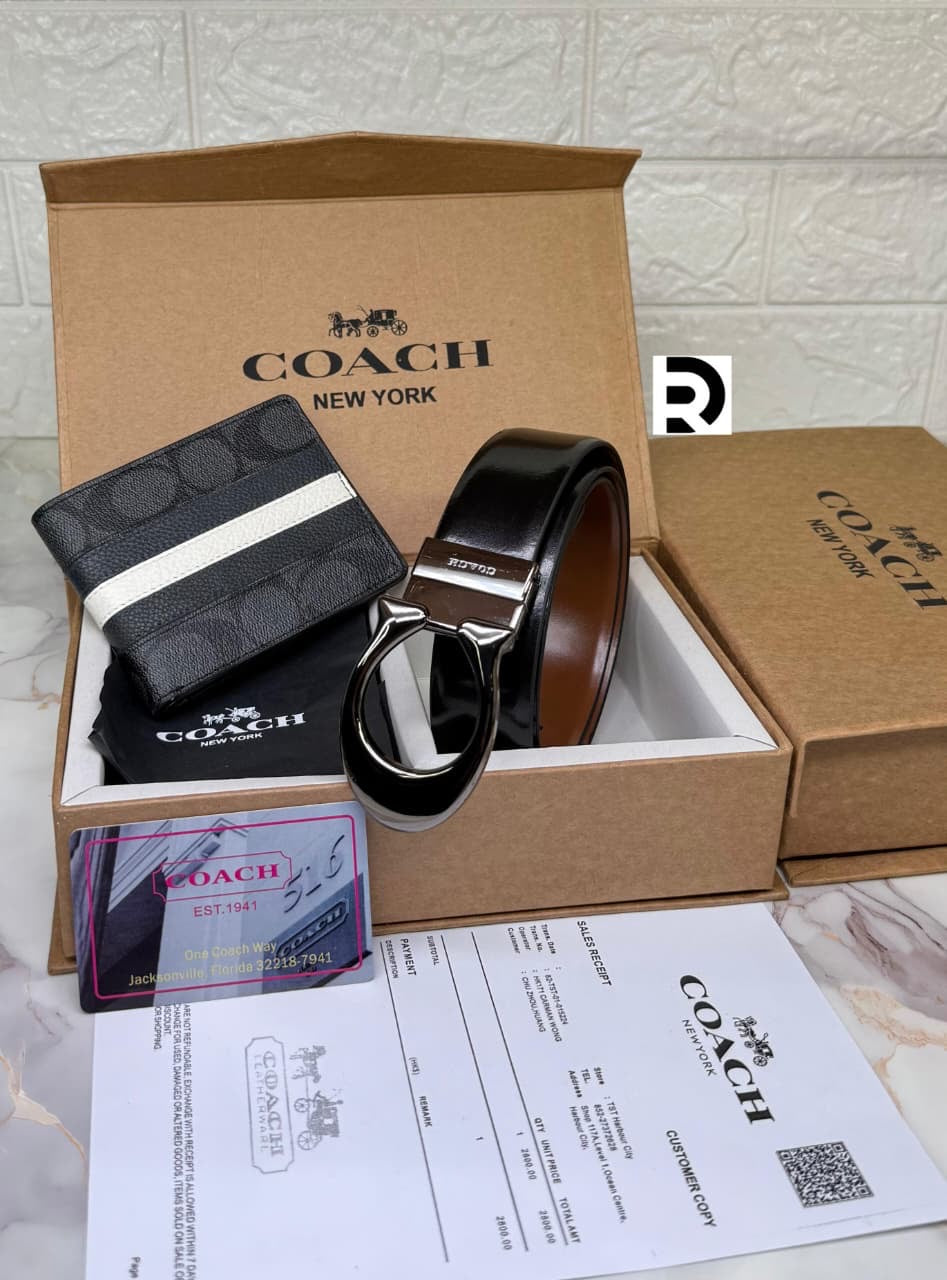 Coach Wallet & Reversible Belt Combo