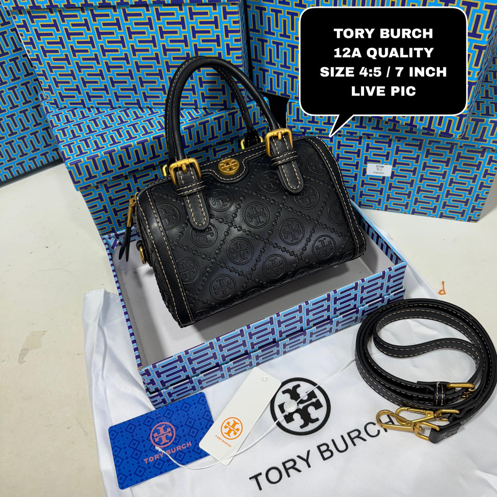 Tory Burch T Monogram Barrel Bag