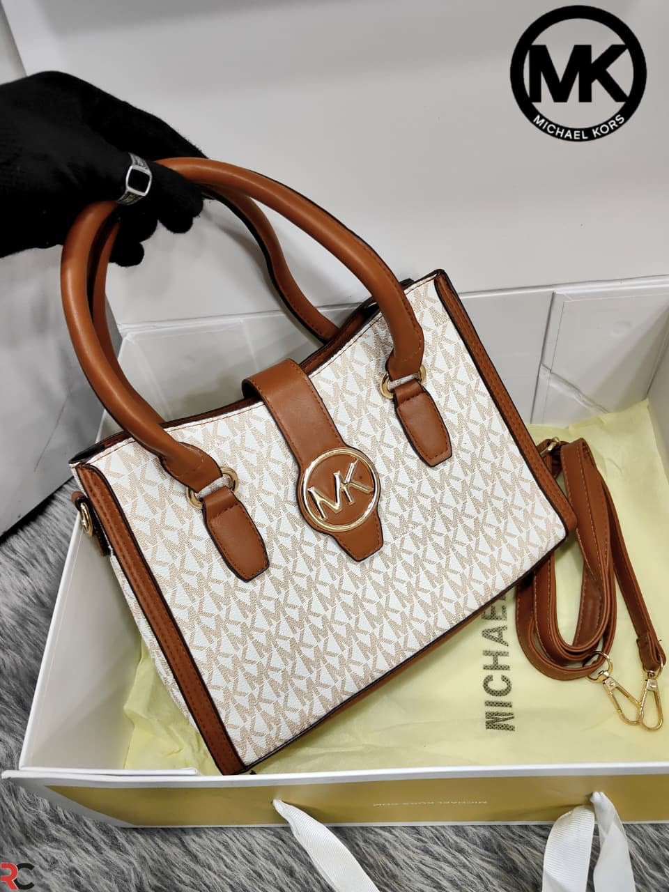 Michael Kors Gabby Small Logo Medium Satchel