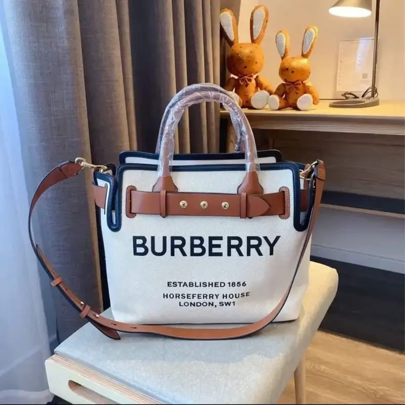 Burberry Horseferry Canvas Tote Bag