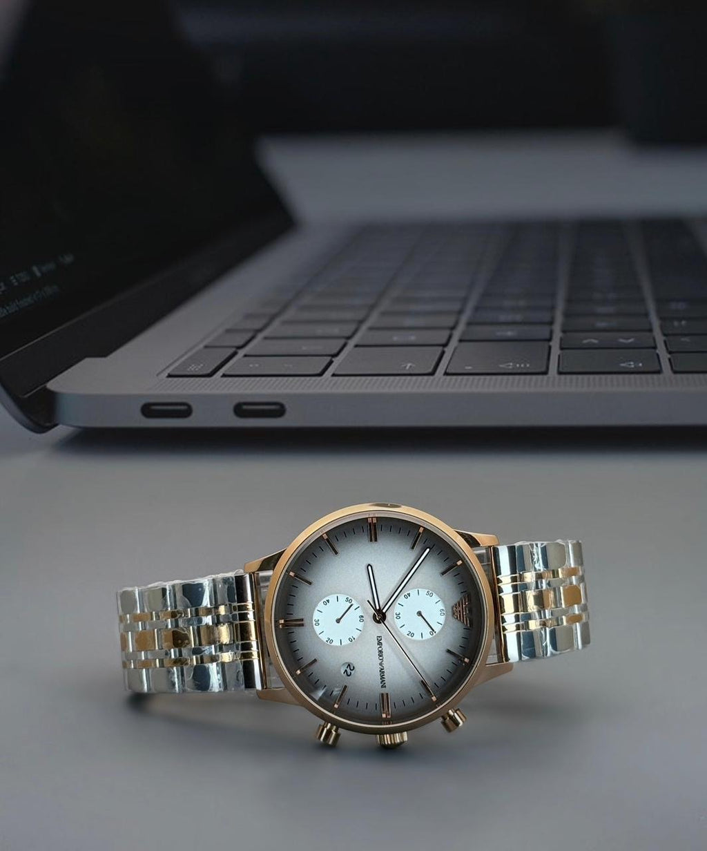 Emporio Armani Gianni Grey Dial Chronograph