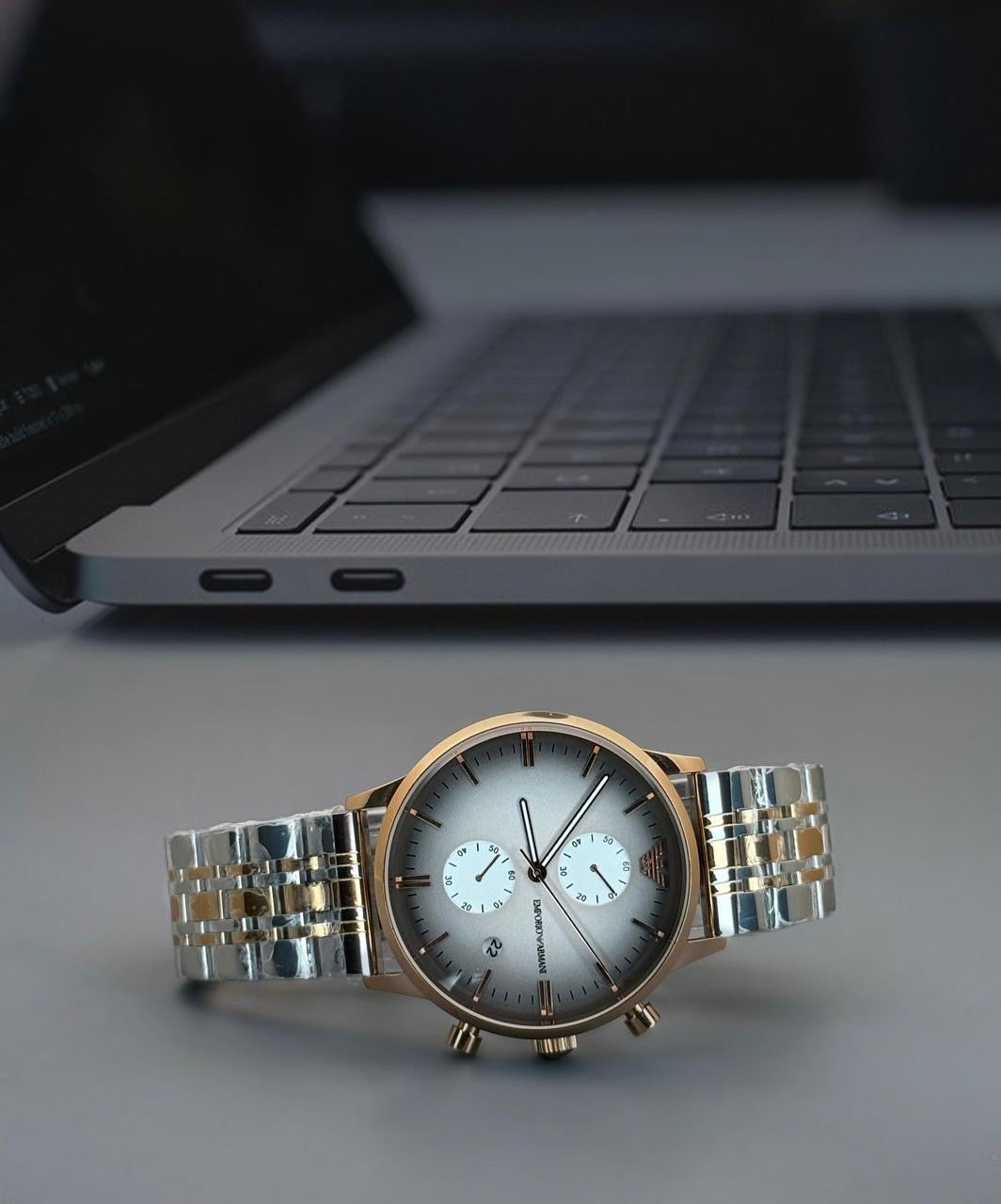 Emporio Armani Gianni Grey Dial Chronograph