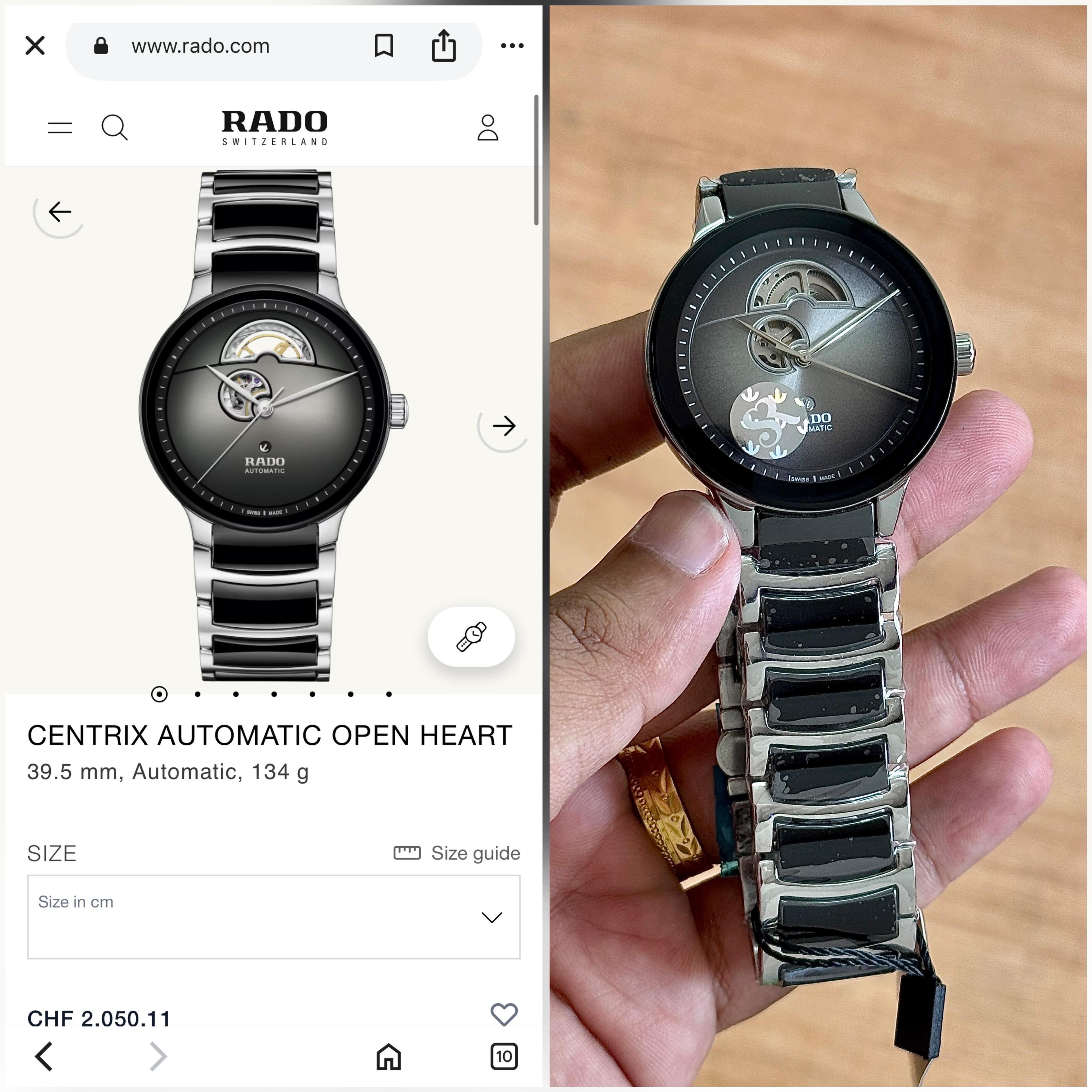 Rado Centrix Automatic Open Heart Collection