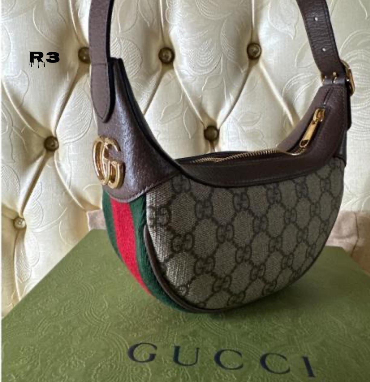 Gucci GG Ophidia Dome Half Moon Bag