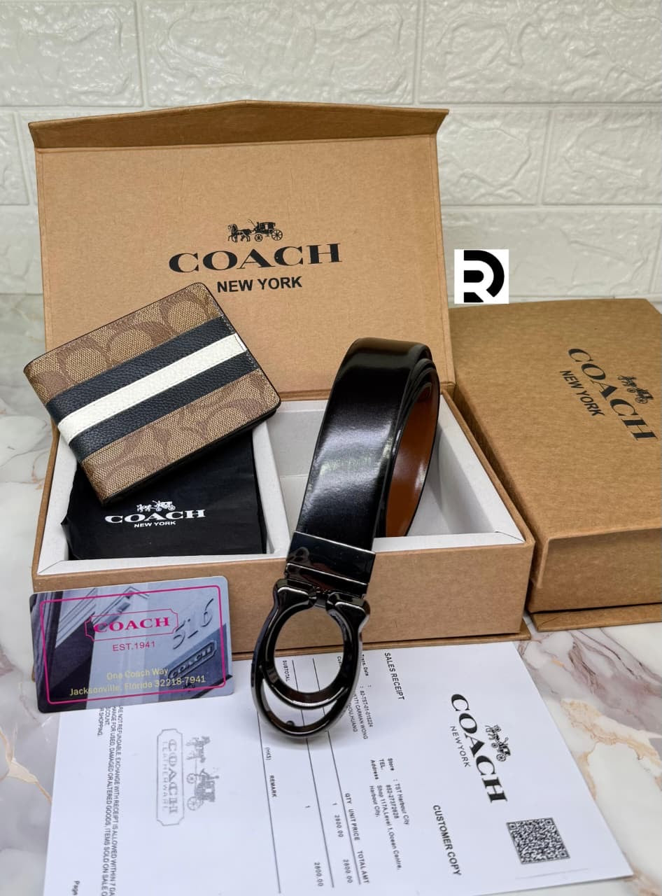 Coach Wallet & Reversible Belt Combo