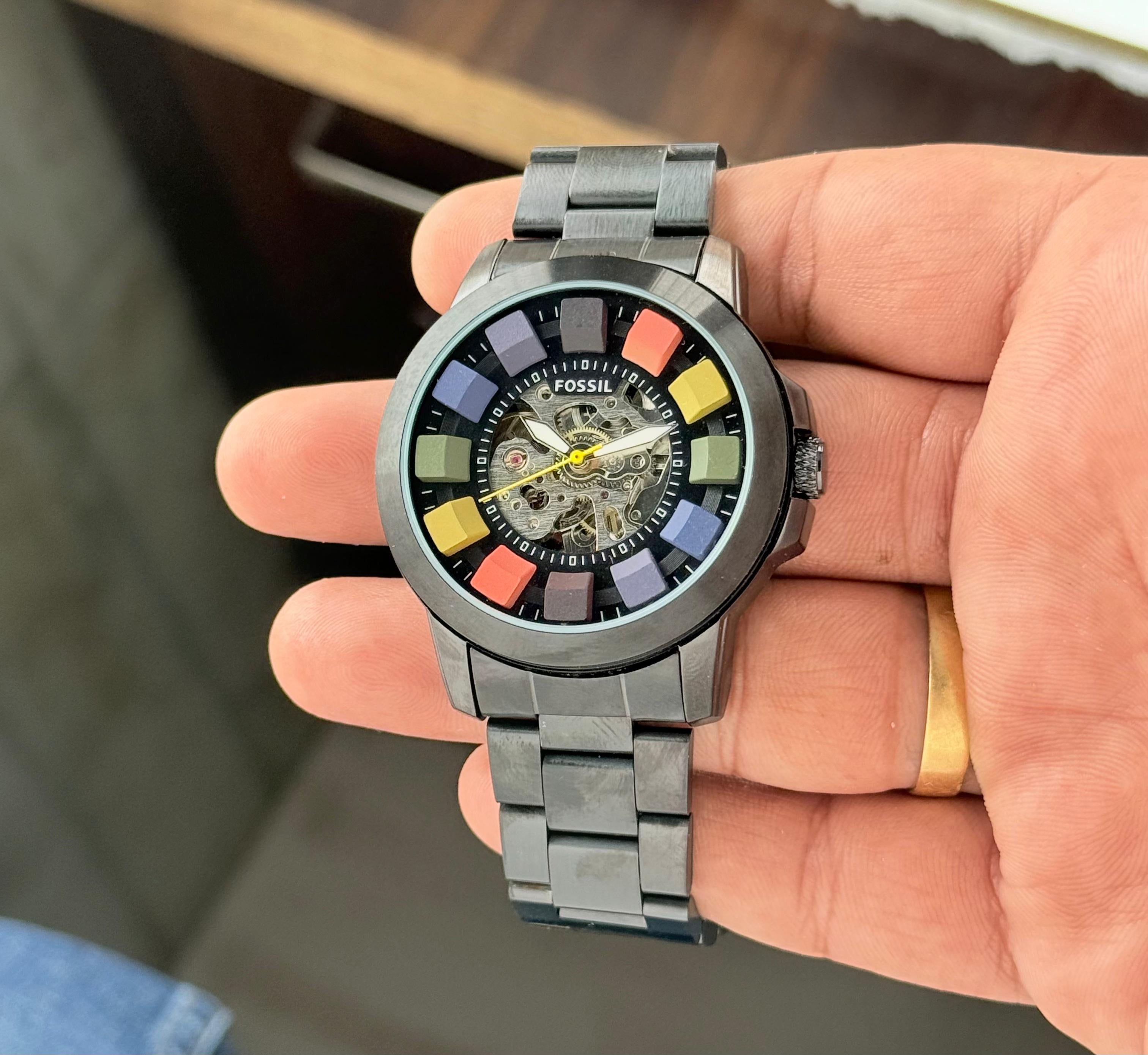 Fossil Grant Automatic Multicolour Skeleton Dial Series