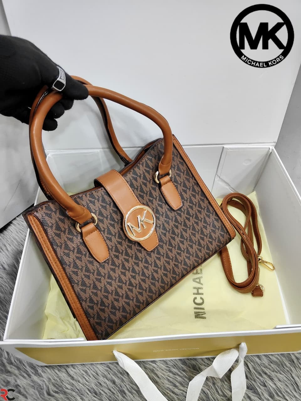 Michael Kors Gabby Small Logo Medium Satchel