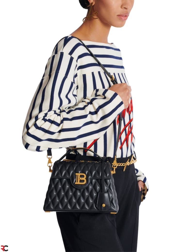 Balmain B-Buzz Glazed Dynasty Quilted Bag