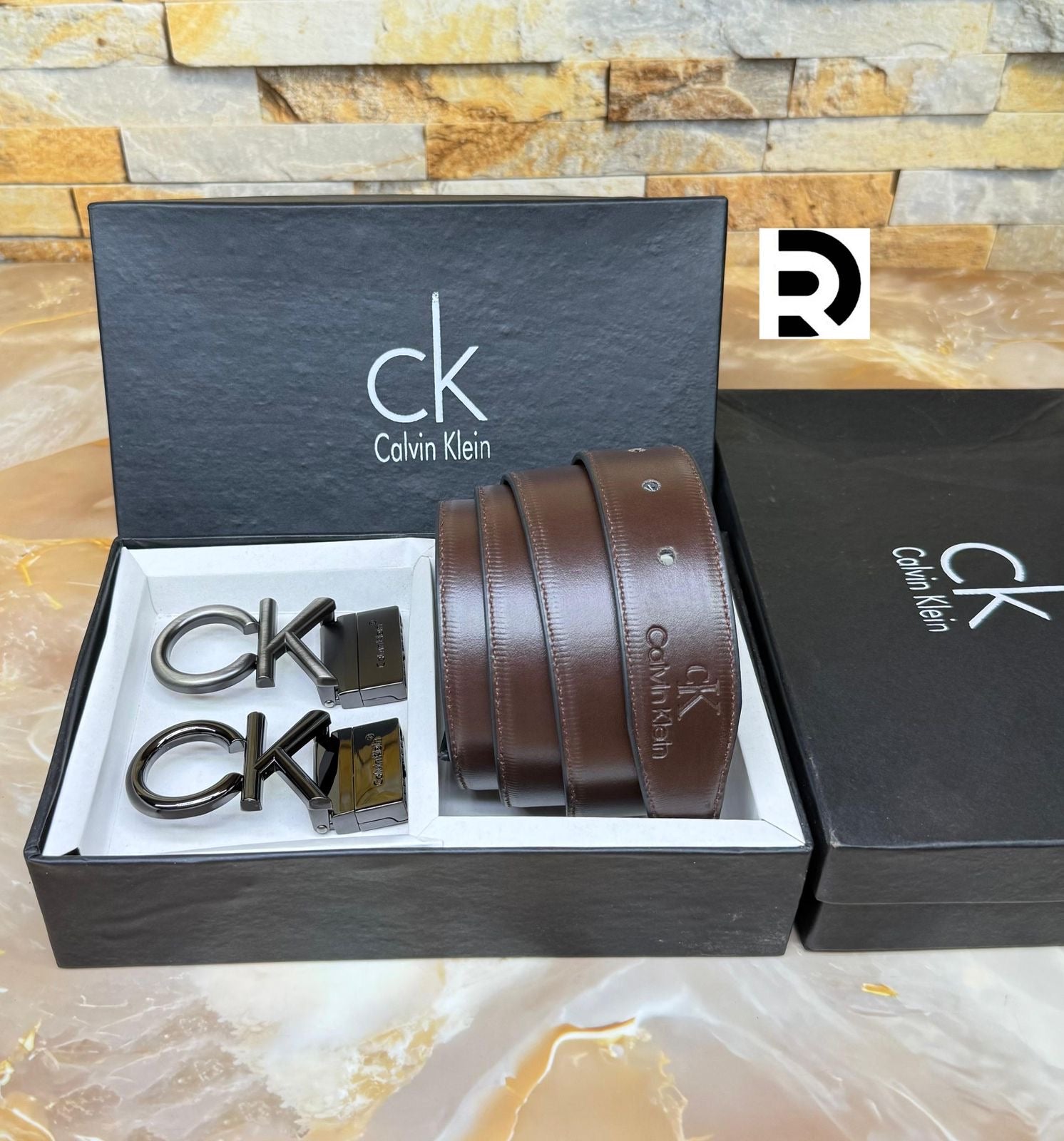 Calvin Klein Doulble Buckle Reversible Belt