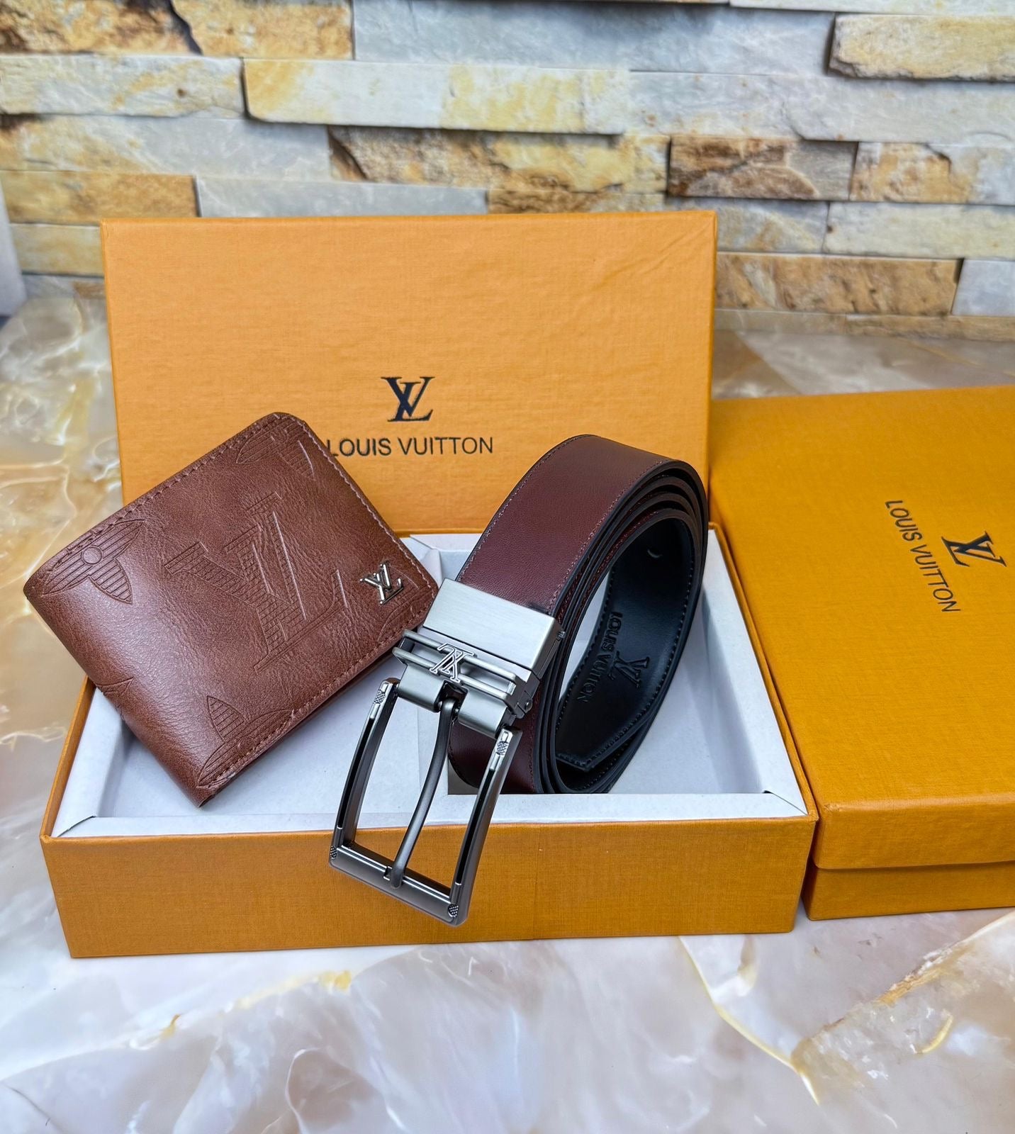 Louis Vuitton Reversible Belt & Wallet Combo